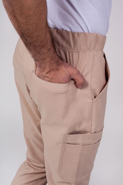 Komplet medyczny męski Sunrise Uniforms Premium Men (bluza Dose, spodnie Select jogger) beżowy-10