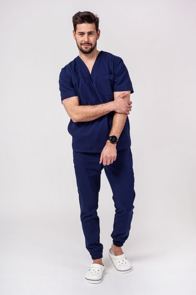 Komplet medyczny męski Sunrise Uniforms Premium Men (bluza Dose, spodnie Select jogger) ciemny granat-2