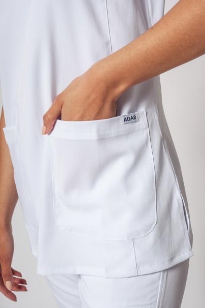 Komplet medyczny Adar Uniforms Ultimate biały (z bluzą Sweetheart - elastic)-6