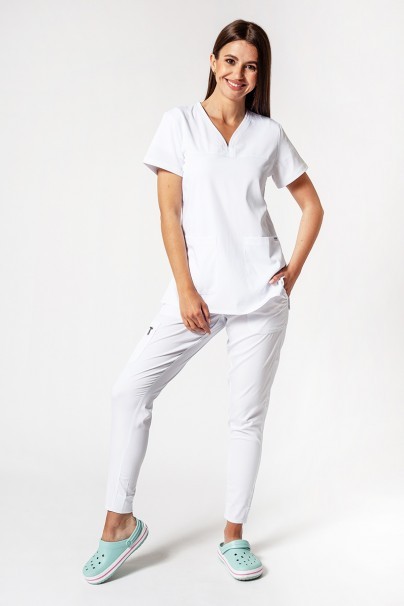 Spodnie damskie Adar Uniforms Ultimate Yoga Jogger białe-7