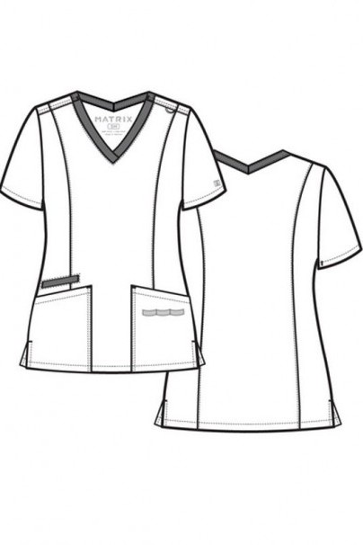 Bluza medyczna damska Maevn Matrix Contrast różowa-9
