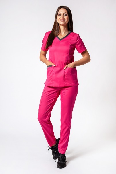 Spodnie medyczne damskie Maevn Matrix semi-jogger różowe-6