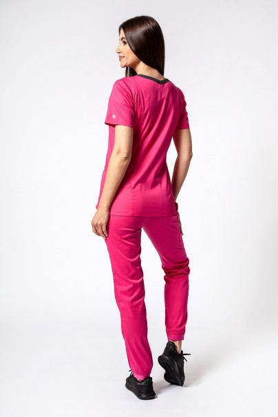 Spodnie medyczne damskie Maevn Matrix Contrast semi-jogger różowe-7