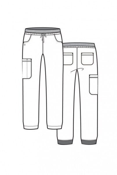 Spodnie medyczne damskie Maevn Matrix Contrast semi-jogger szare-8
