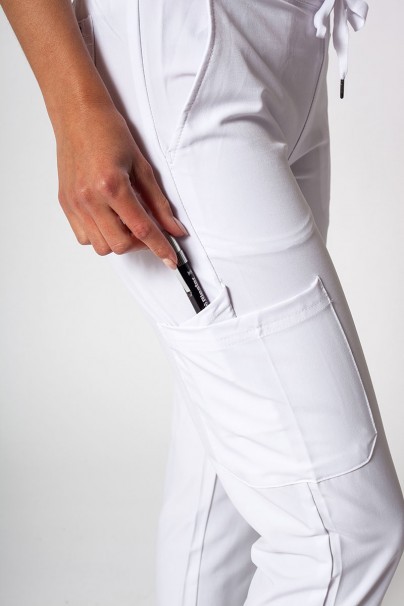 Komplet medyczny Adar Uniforms Cargo biały (z bluzą Notched - elastic)-9