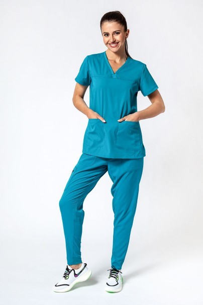 Komplet medyczny Adar Uniforms Ultimate morski błękit (z bluzą Sweetheart - elastic)-2