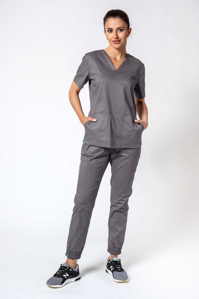 Spodnie medyczne damskie Sunrise Uniforms Active Air jogger szare-5