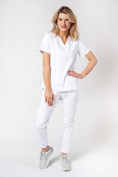 Spodnie medyczne damskie Sunrise Uniforms Active Air jogger białe-5