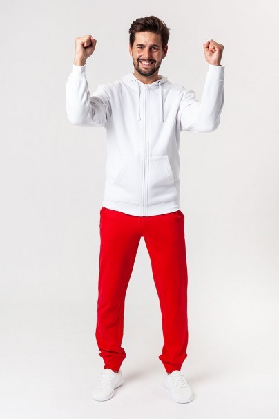 Bluza dresowa męska z kapturem Malfini Trendy Zipper biała-6