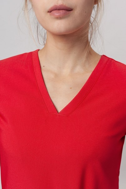 Bluza medyczna damska Sunrise Uniforms Premium Joy czerwona-2