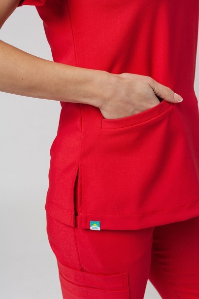 Bluza medyczna damska Sunrise Uniforms Premium Joy czerwona-3
