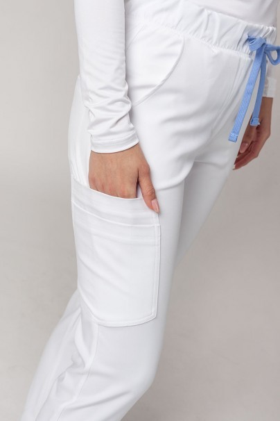 Spodnie medyczne damskie Sunrise Uniforms Premium Chill jogger białe-3