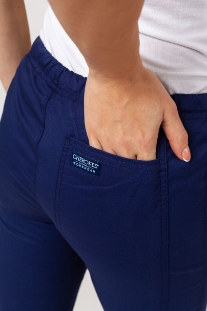 Komplet medyczny damski Cherokee Core Stretch (bluza Core, spodnie Mid Rise) ciemny granat-12