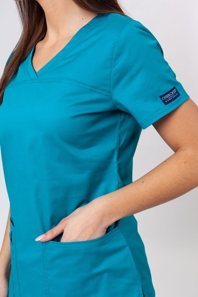 Komplet medyczny damski Cherokee Core Stretch (bluza Core, spodnie Mid Rise) morski błękit-4