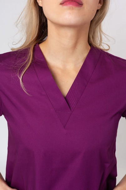 Bluza medyczna damska Sunrise Uniforms Basic Light oberżynowa-2