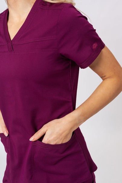 Komplet medyczny damski Dickies Balance (bluza V-neck, spodnie Mid Rise) wiśniowy-5