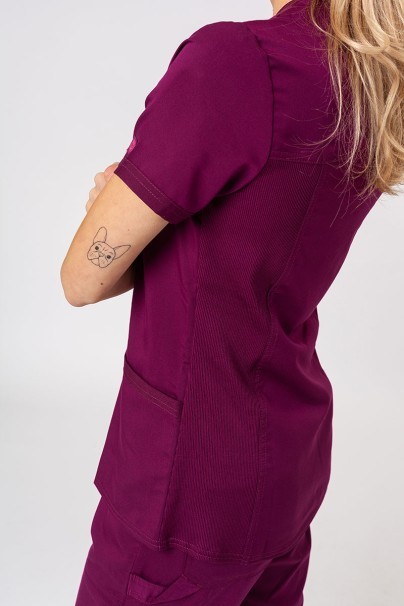 Komplet medyczny damski Dickies Balance (bluza V-neck, spodnie Mid Rise) wiśniowy-6