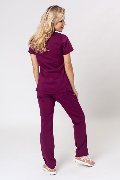 Komplet medyczny damski Dickies Balance (bluza V-neck, spodnie Mid Rise) wiśniowy-2