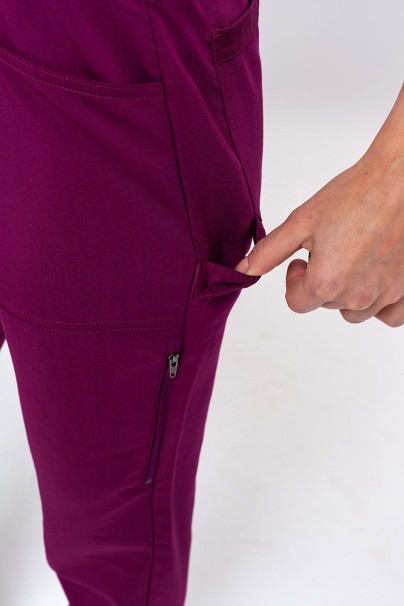 Komplet medyczny damski Dickies Balance (bluza V-neck, spodnie Mid Rise) wiśniowy-11