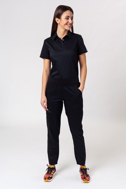 Komplet medyczny damski Cherokee Revolution (bluza Polo, spodnie Jogger) czarny-2
