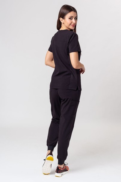 Komplet medyczny damski Maevn Momentum (bluza Asymetric, spodnie Jogger) czarny-2
