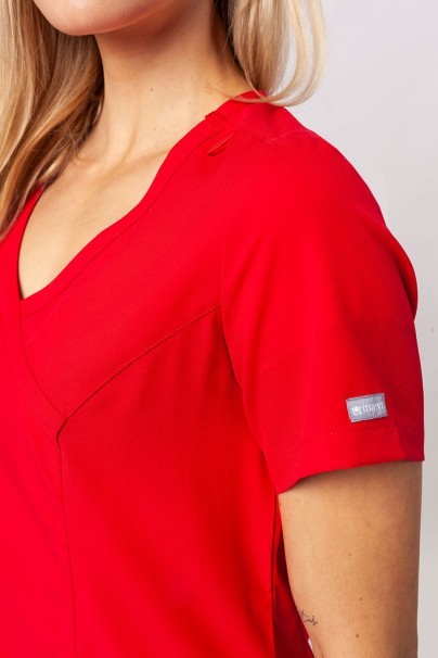 Komplet medyczny damski Maevn Momentum (bluza Asymetric, spodnie Jogger) czerwony-5