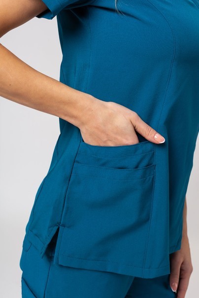 Komplet medyczny damski Maevn Momentum (bluza Asymetric, spodnie Jogger) karaibski błękit-5