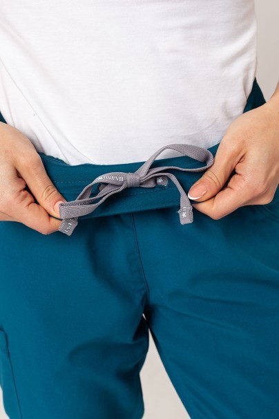 Komplet medyczny damski Maevn Momentum (bluza Asymetric, spodnie Jogger) karaibski błękit-9