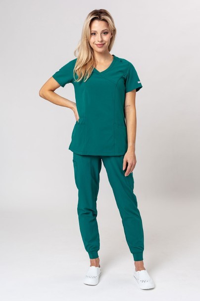 Komplet medyczny damski Maevn Momentum (bluza Asymetric, spodnie Jogger) zielony-2