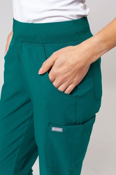 Komplet medyczny damski Maevn Momentum (bluza Asymetric, spodnie Jogger) zielony-13