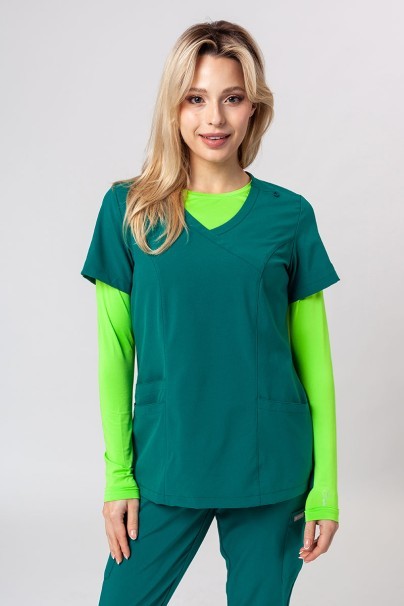 Komplet medyczny damski Maevn Momentum (bluza Asymetric, spodnie Jogger) zielony-4