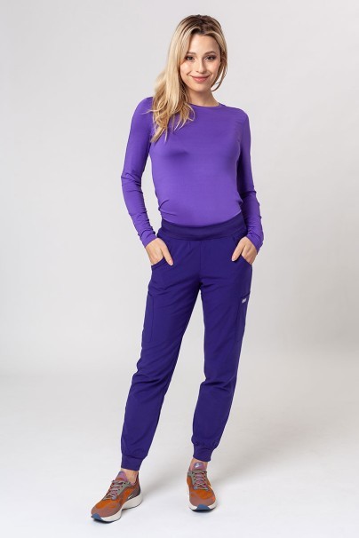 Komplet medyczny damski Maevn Momentum (bluza Asymetric, spodnie Jogger) fioletowy-3