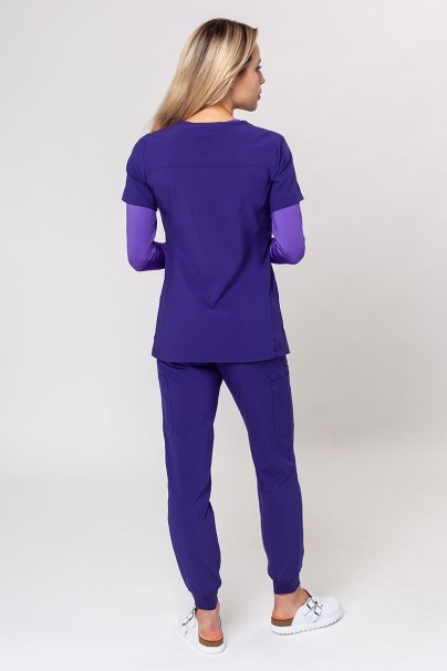 Komplet medyczny damski Maevn Momentum (bluza Asymetric, spodnie Jogger) fioletowy-4