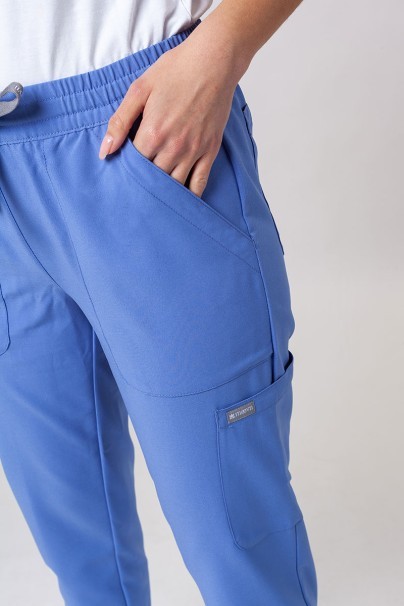 Komplet medyczny damski Maevn Momentum (bluza Double V-neck, spodnie 6-pocket) klasyczny błękit-11
