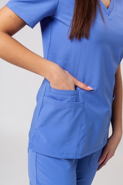 Komplet medyczny damski Maevn Momentum (bluza Double V-neck, spodnie 6-pocket) klasyczny błękit-7
