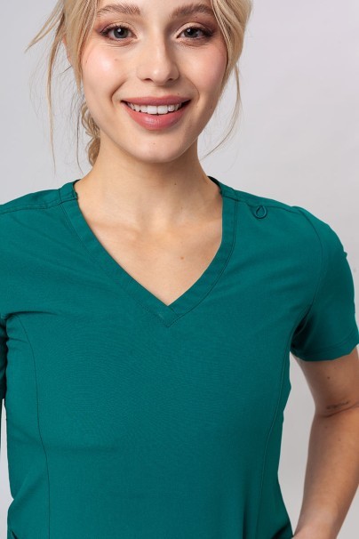 Komplet medyczny damski Maevn Momentum (bluza Double V-neck, spodnie 6-pocket) zielony-4