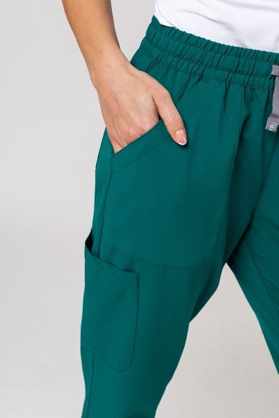 Komplet medyczny damski Maevn Momentum (bluza Double V-neck, spodnie 6-pocket) zielony-11