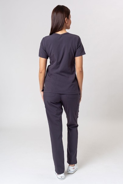 Komplet medyczny damski Maevn Momentum (bluza Double V-neck, spodnie 6-pocket) szary-1