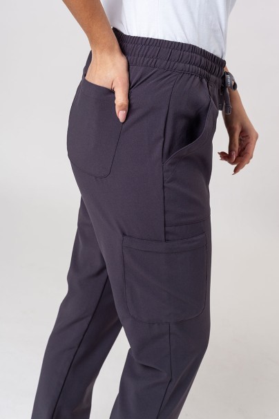Komplet medyczny damski Maevn Momentum (bluza Double V-neck, spodnie 6-pocket) szary-11