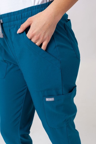 Komplet medyczny damski Maevn Momentum (bluza Double V-neck, spodnie 6-pocket) karaibski błękit-8