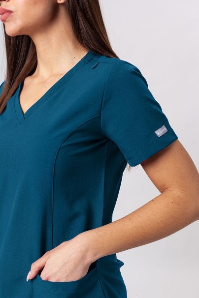 Komplet medyczny damski Maevn Momentum (bluza Double V-neck, spodnie 6-pocket) karaibski błękit-4