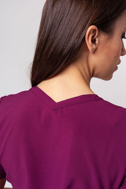Komplet medyczny damski Maevn Momentum (bluza Double V-neck, spodnie 6-pocket) wiśniowy-4