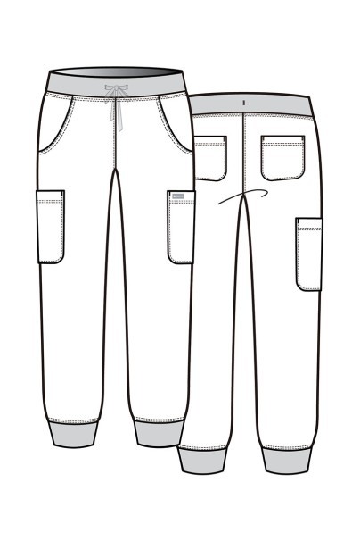 Komplet medyczny damski Maevn Momentum (bluza Asymetric, spodnie Jogger) oliwkowy-14