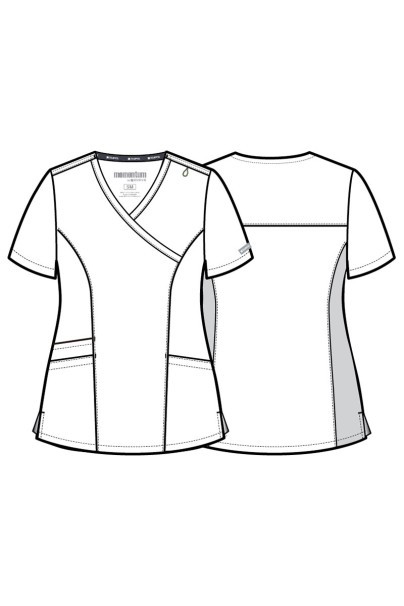 Komplet medyczny damski Maevn Momentum (bluza Asymetric, spodnie Jogger) wiśniowy-14