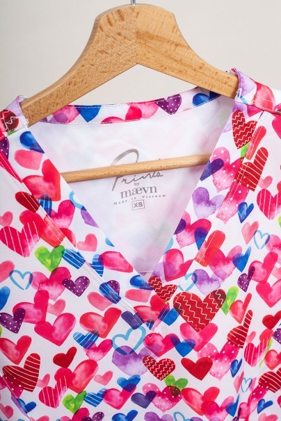 Kolorowa bluza damska Maevn Prints jedna miłość-2