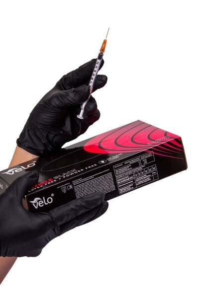 Rękawice nitrylowe Velo Black, bezpudrowe, 100szt-2