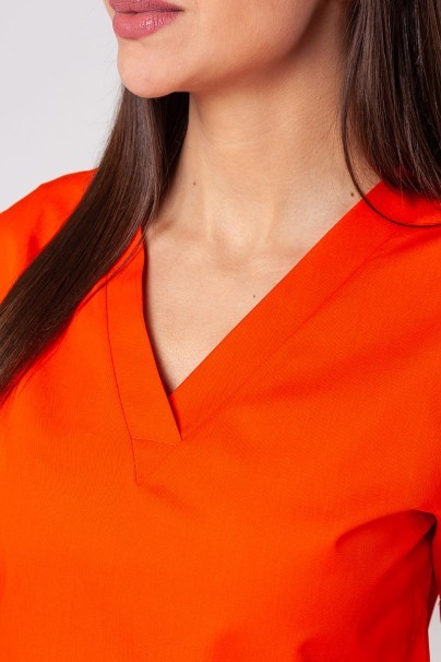 Komplet medyczny damski Sunrise Uniforms Basic Classic (bluza Light, spodnie Regular) pomarańczowy-4