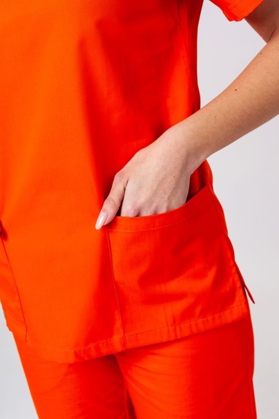 Komplet medyczny damski Sunrise Uniforms Basic Classic (bluza Light, spodnie Regular) pomarańczowy-5