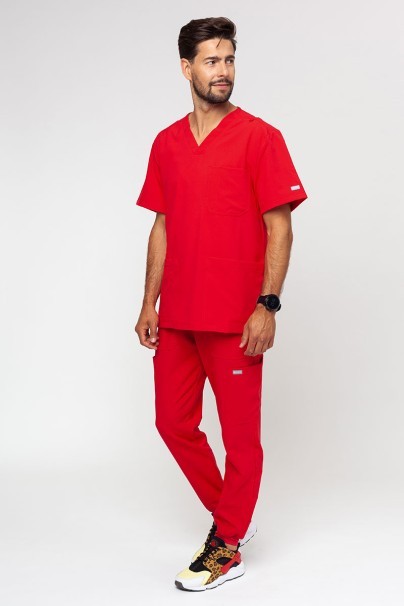 Bluza medyczna męska Maevn Momentum Men V-neck czerwona-5