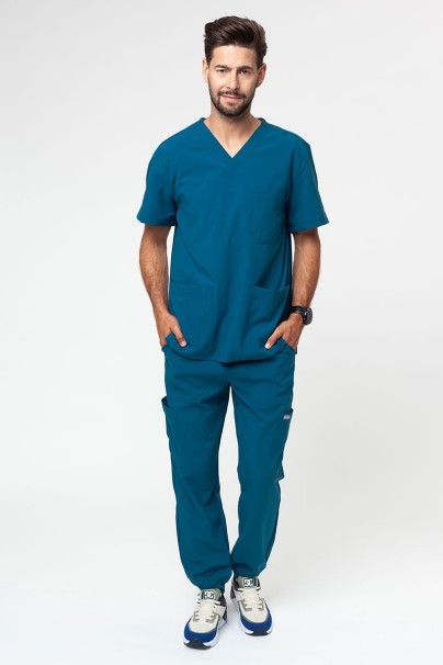 Bluza medyczna męska Maevn Momentum Men V-neck karaibski błękit-4